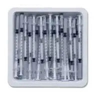 Allergist Tray with 28 Gauge x 1/2 mL Needle 1mL x 25