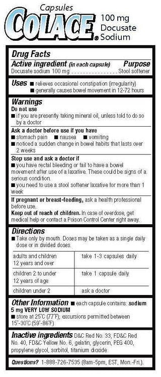 Colace Stool Softener Capsules 30/Box