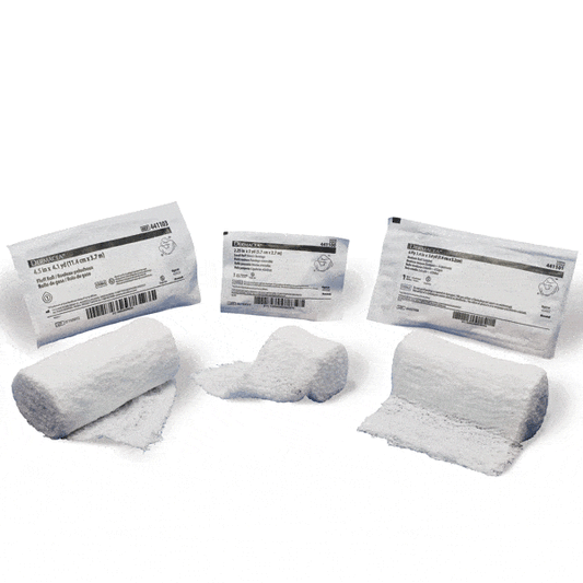 Dermacea Crinkle Gauze Fluff Roll Bandage, Sterile