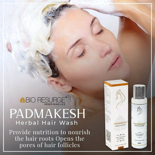 Bio Resurge Life Padmakesh Herbal Hair Wash - Hair Cleanser And Conditioner
