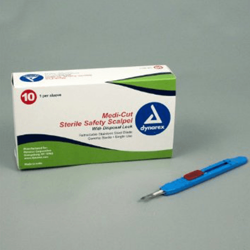 Retractable Scalpels with Safety Retractable Blade, 10/Box