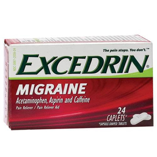Excedrin Migraine Relief Medicine Coated Caplets 24 Count
