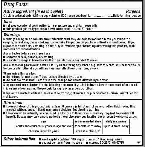 FiberCon Fiber Therapy Laxative Caplets 140 Count
