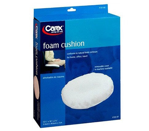 Carex Foam Invalid Seat Cushion with Removable Cover