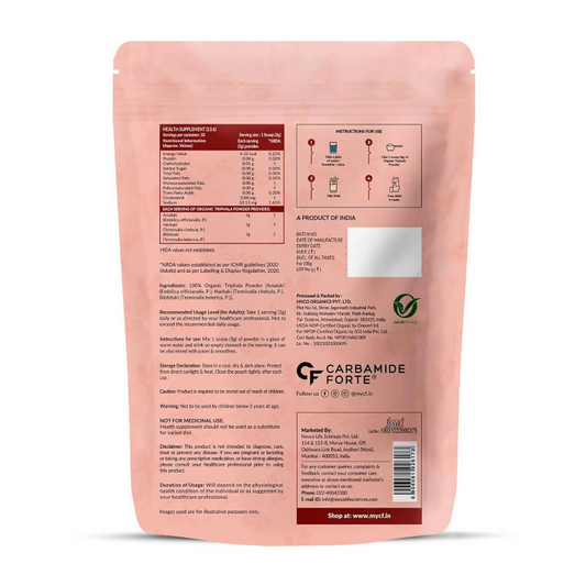 Carbamide Forte Organic Triphala Powder