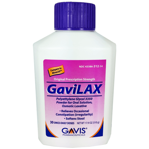GaviLax Polyethylene Glycol 3350 Osmotic Laxative Powder 30 Dose