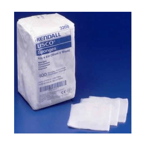 Lisco™ 2 inch x 2 inch Sponges, Non Sterile Bulk, 200/pk
