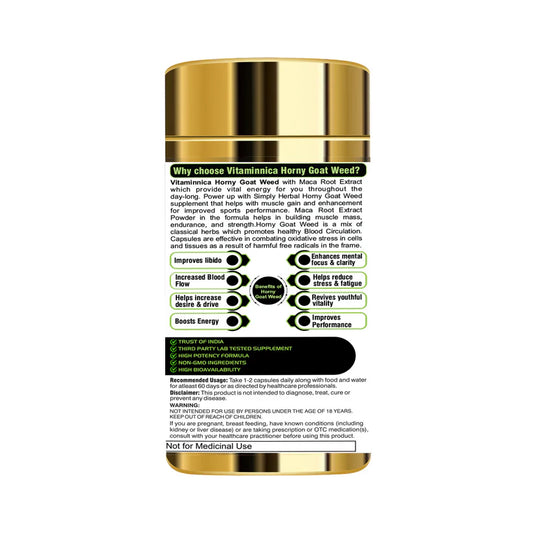 Horny Goat Weed with Maca Root Extract Supports Strength, Stamina & Performance