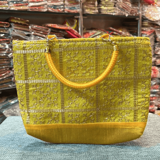 Checks Zari Work Hand Purse (Set of 5)