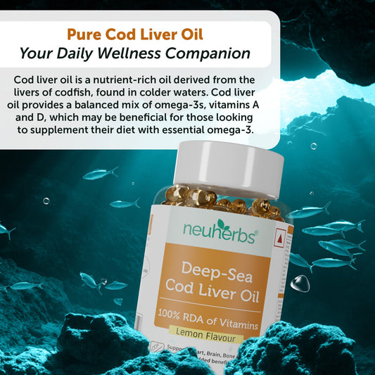 Deep Sea Cod Liver Oil Capsules for Heart & Brain