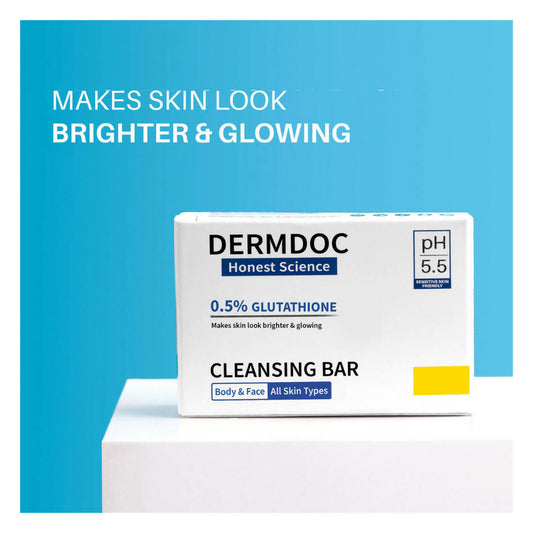 Dermdoc 0.5% Glutathione Cleansing Bar for Brighter & Glowing, All skin Types