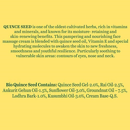 Biotique Advanced Ayurveda Bio Quince Seed Nourishing Face Massage Cream