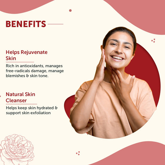 Pure Rose Petal Powder for Glowing & Hydrated Skin