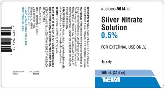 Teva Silver Nitrate Solution 0.5% (Rx)