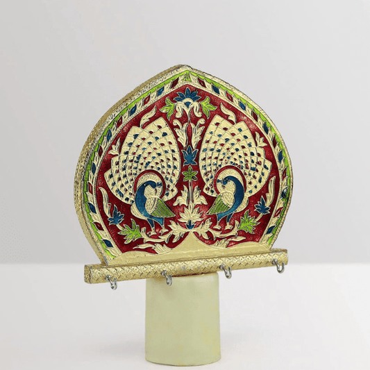 Wooden Meenakari key Holder