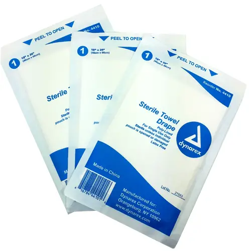 Towel Drapes, Sterile, Plain 18 x 26 inch Poly-Lined 50/box