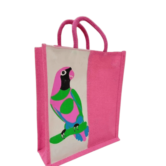 Jute bag | Parrot Design | Set of 5