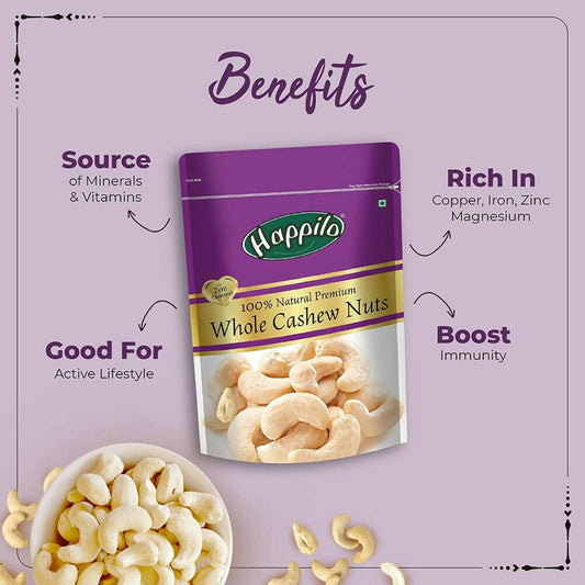 Happilo Premium Californian Almonds, Whole Cashews, Raisins & Walnuts Inshell Combo