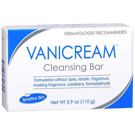 Vanicream Cleansing Bar for Sensitive Skin, Fragrance, Gluten and Sulfate Free