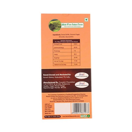 Cocoatini Organic 50% Dark Chocolate With Whole Almonds