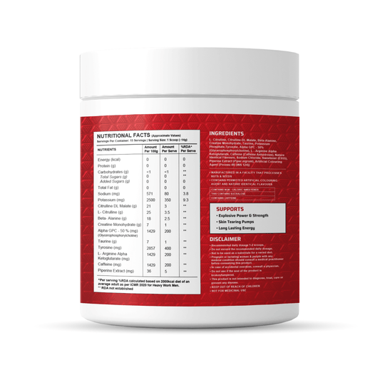 Dynamite Pre-Workout (210g, 15 Servings) | Fruit Blast