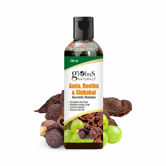 Globus Naturals Amla Reetha Shikakai Shampoo