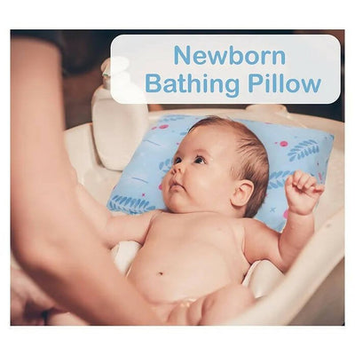 AHC New Born Baby Waterproof Bathing Pillow with Bean Filling for Bathing Chair/Tub/Sheet- Printed