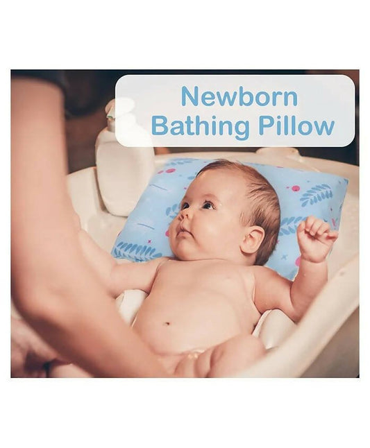 AHC New Born Baby Waterproof Bathing Pillow with Bean Filling for Bathing Chair/Tub/Sheet- Printed