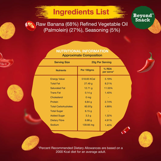 Beyond snack kerala Banana Chips peri peri 100 gms