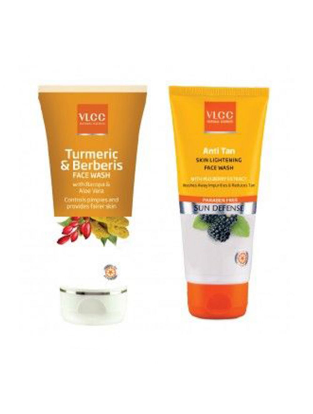 VLCC Turmeric & Berberies Face Wash With Anti Tan Skin Lightening Face Wash Combo