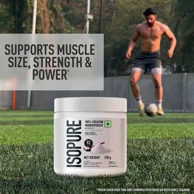 Isopure 100% Creatine Monohydrate Micronized, 250g- 83 servings, Increase Lean Muscle Mass, Enhances Muscular Endurance