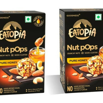 Eatopia Nut Pops Crunchy Nuts & Seeds Cluster - Pure Honey