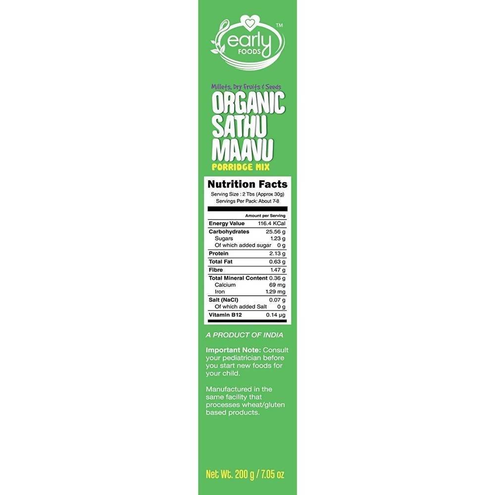 Early Foods Organic Sattu Maavu Porridge Mix