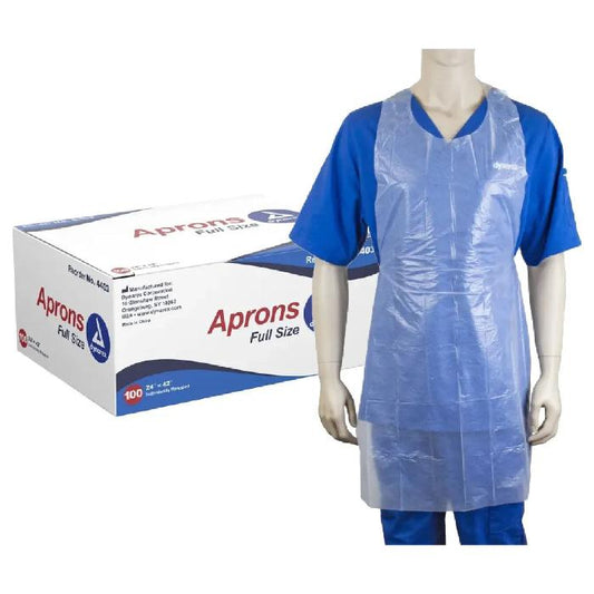 Apron, General Purpose, Disposable, 24" x 42", 100/Box