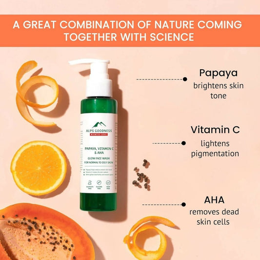 Alps Goodness Papaya, Vitamin C & AHA Glow Face Wash