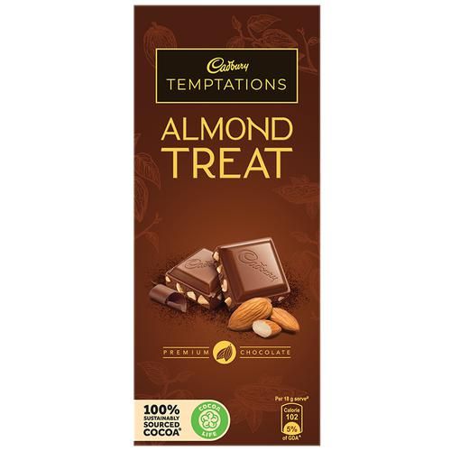 Cadbury Temptations Chocolate Bar - Almond Treat, 72 g