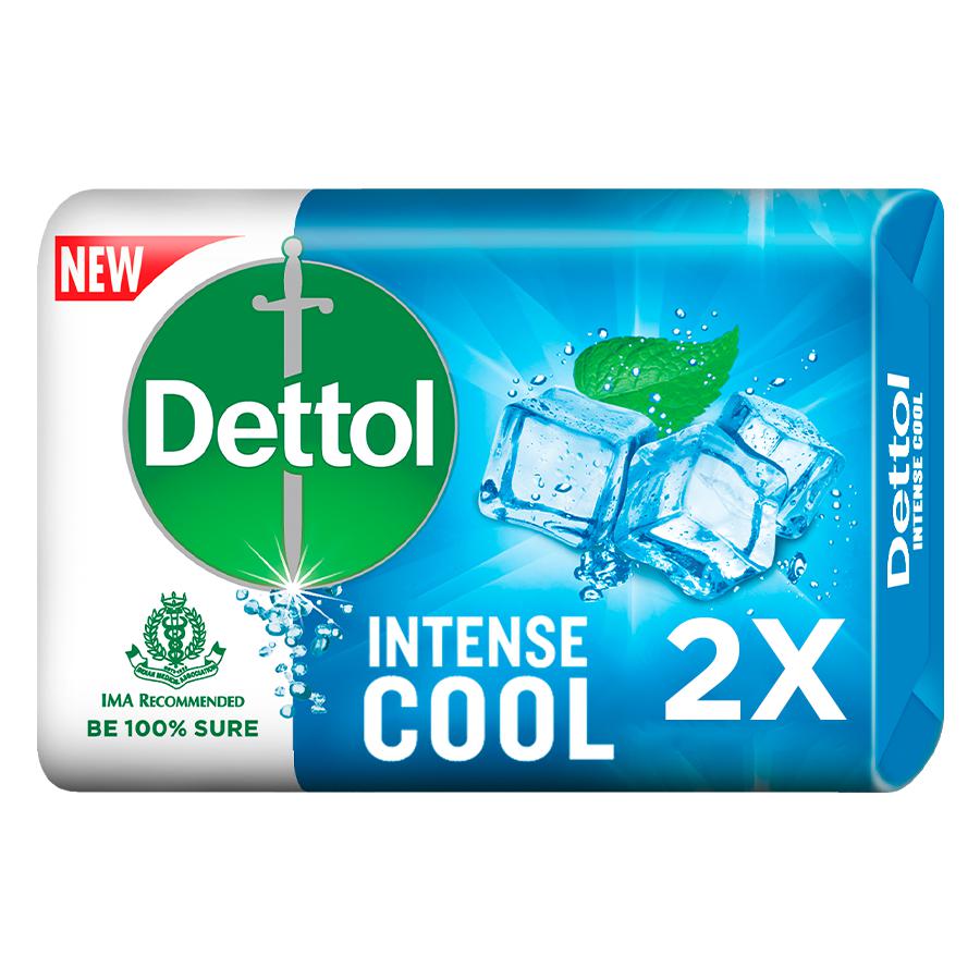 Dettol Intense Cool Bathing Soap Bar - With Menthol, Provides Germ Protection, 125 g