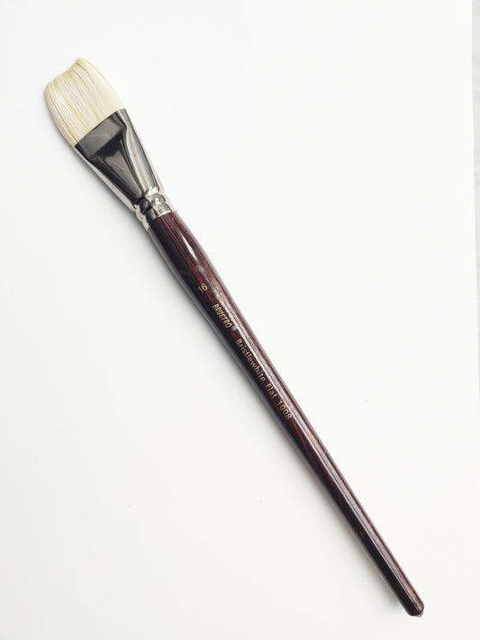 Brustro Artists Bristlewhite Flat Brush Series 1008 - Brush No. 16 (for Oil & Acrylic)