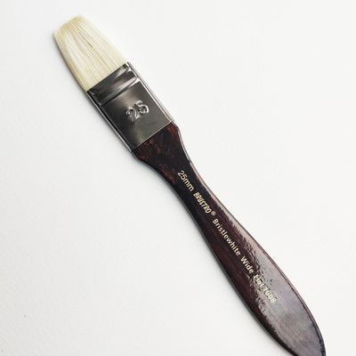 Brustro Artists Bristlewhite Flat Brush Series 1008 - Wide Brush, Size - 25mm (for Oil & Acrylic)