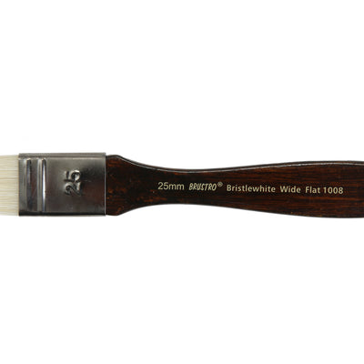 Brustro Artists Bristlewhite Flat Brush Series 1008 - Wide Brush, Size - 25mm (for Oil & Acrylic)