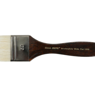 Brustro Artists Bristlewhite Flat Brush Series 1008 - Wide Brush, Size - 50mm (for Oil & Acrylic)