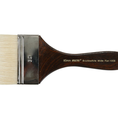 Brustro Artists Bristlewhite Flat Brush Series 1008 - Wide Brush, Size - 80mm (for Oil & Acrylic)