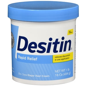 Desitin Rapid Relief Cream Large Jar 16 oz