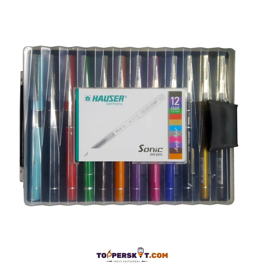 Hauser Sonic Gel Pens - Multicolour ( Pack of 12 )