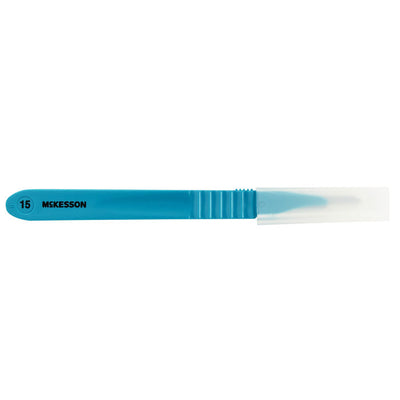Surgical Scalpel Stainless Steel Blade with Plastic Classic Grip Handle, Sterile 10/Box