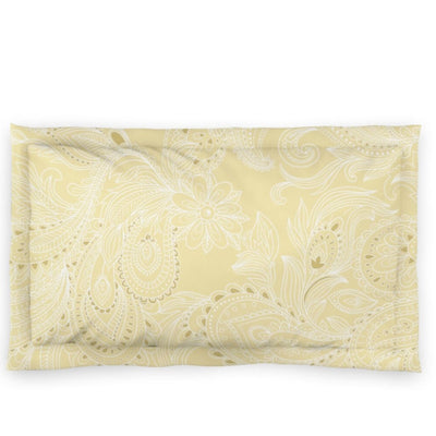 DDecor Green & Yellow Ethnic Motifs 144 TC Cotton Single Bedsheet with 1 Pillow Cover