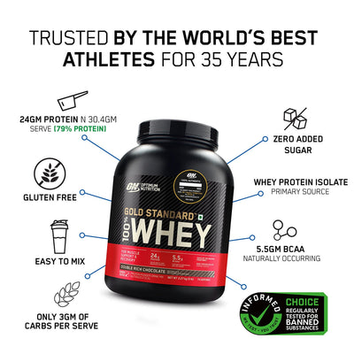 Gold Standard 100% Whey Protein Powder | Double Rich Chocolate | 4 kg and Micronised Creatine Powder | Unflavoured | 250 g