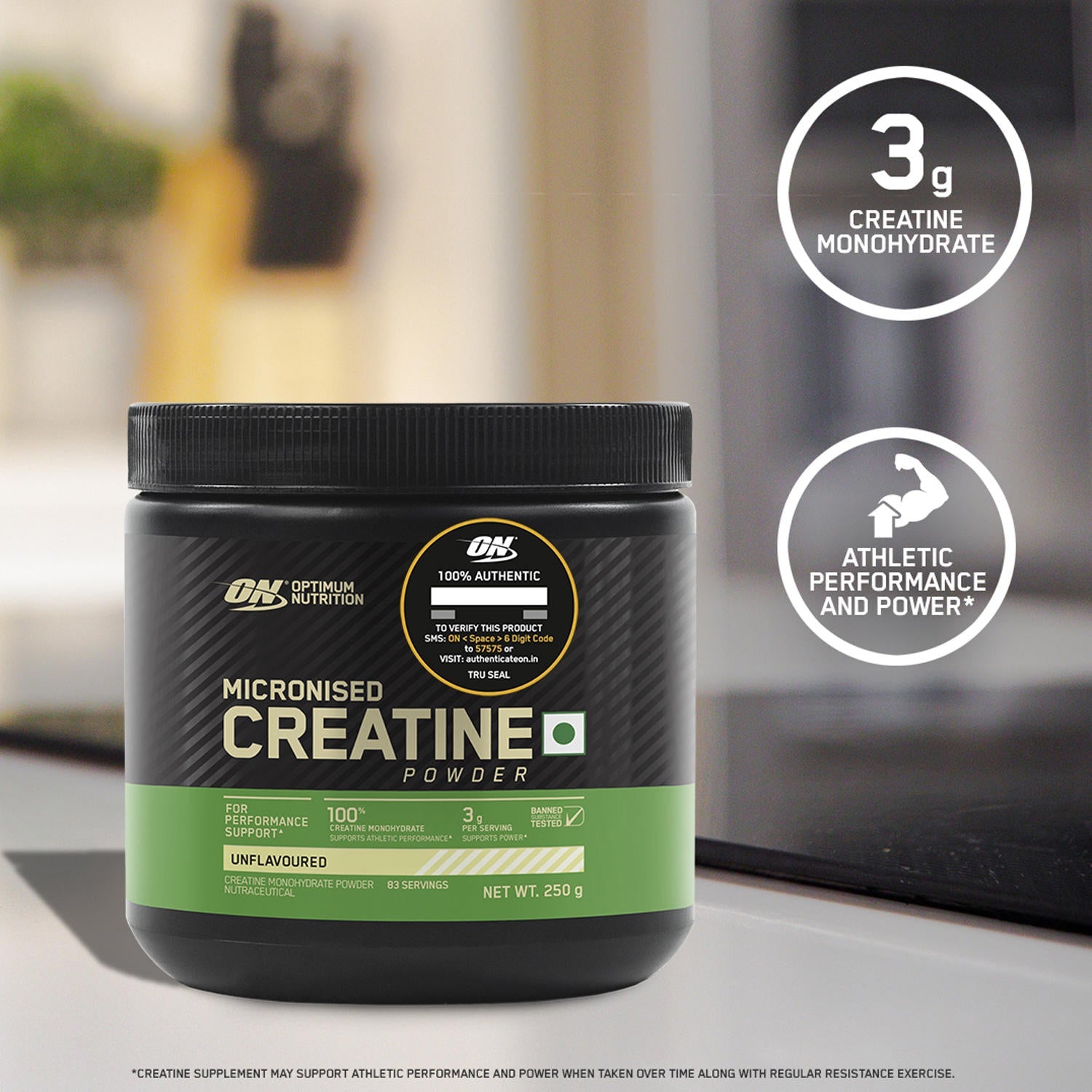 Gold Standard 100% Whey Protein Powder | Double Rich Chocolate | 4 kg and Micronised Creatine Powder | Unflavoured | 250 g