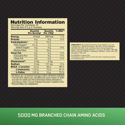 Micronised Creatine Powder | Unflavoured | 250 g and BCAA 5000 Powder | Green Apple | 250 g and Optimum Nutrition (ON) Gold Standard Pre-Workout- 142.5g/15 single serve packs (Green Apple Flavor), For Energy, Focus, Power, Endurance & Performance