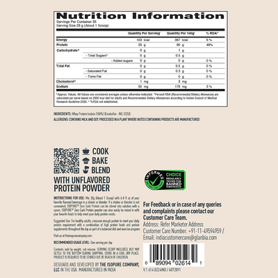 Isopure Zero Carb Protein– 1 kg / 2.2lb (Unflavoured) and Optimum Nutrition (ON) Gold Standard Pre-Workout